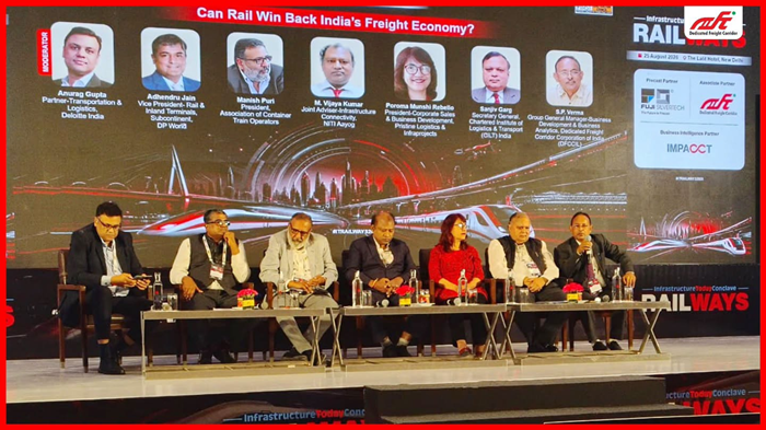 S P Verma, GGM/BD&BA, DFCCIL, participates as a panellist at Infrastructure Today conclave